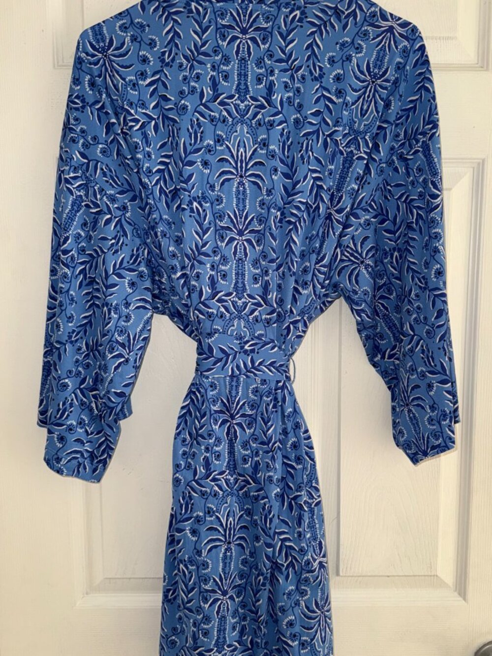 Lilly Pulitzer Elaine Knit Robe-Size L/XL-Abaco Blue/Have It Both Rays - Picture 6 of 6
